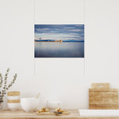 Winter uitzicht Piel Island Morecambe Bay Cumbria Poster (Keuken)