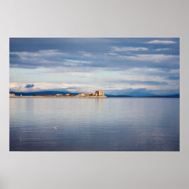 Winter uitzicht Piel Island Morecambe Bay Cumbria Poster