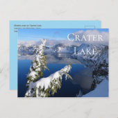 Winter Uitzicht van Crater Lake, Crater Lake NP, O Briefkaart (Voorkant / Achterkant)