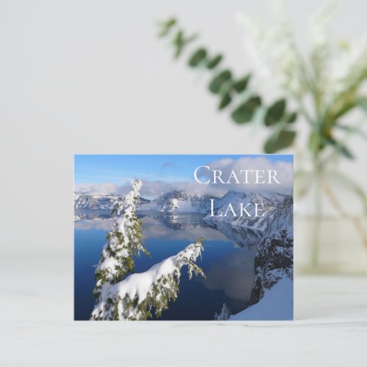 Winter Uitzicht van Crater Lake, Crater Lake NP, O Briefkaart (Staand voorkant)