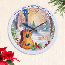 Winter Ukulele In Sneeuw Aangepaste Tekst Kerstmis