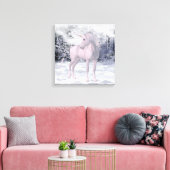 Winter Unicorn Canvas Afdruk (Insitu (Woonkamer))