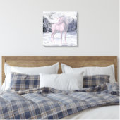 Winter Unicorn Canvas Afdruk (Insitu (Slaapkamer))
