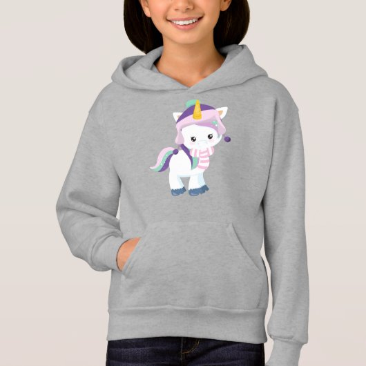 Winter Unicorn, Cute Unicorn, Magic Unicorn, Pet (Voorkant)