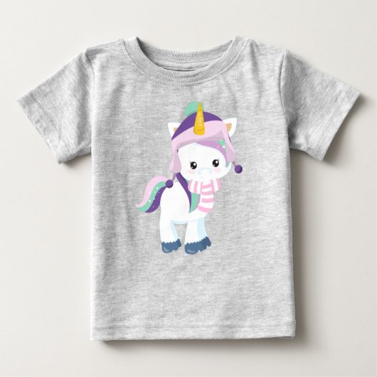 Winter Unicorn, Cute Unicorn, Magic Unicorn, Pet (Voorkant)