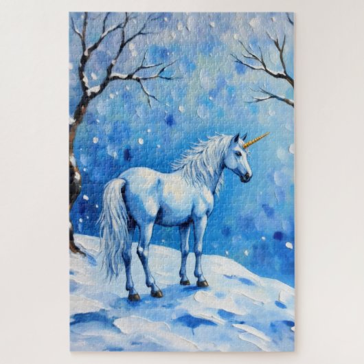 Winter Unicorn Legpuzzel (Verticaal)