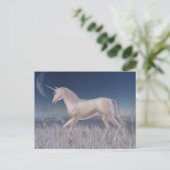Winter Unicorn - lopend Briefkaart (Staand voorkant)
