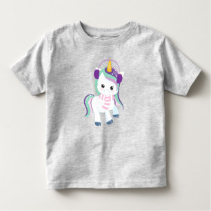 Winter Unicorn, Magic Unicorn, Cute Unicorn, Scarf Kinder Shirts