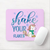 Winter Unicorn | Schud uw vlokken Muismat (Met muis)