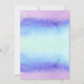 Winter Unicorn Uitnodiging - Unicorn Snowflakes (Achterkant)