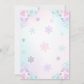 Winter Unicorn Uitnodiging Winter ONEderland Parti (Achterkant)