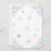 Winter Unicorn Uitnodiging Winter OneDerland Party (Achterkant)