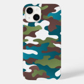 Winter Urban Camo Wit Bruin Turquoise Case-Mate iPhone Case (Achterkant)