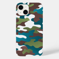 Winter Urban Camo Wit Bruin Turquoise