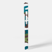 Winter Urban Camo Wit Bruin Turquoise Case-Mate iPhone Case (Achterkant / Links)