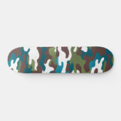 Winter Urban Camo Wit Bruin Turquoise Persoonlijk Skateboard (Horizontaal)