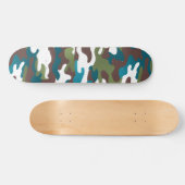 Winter Urban Camo Wit Bruin Turquoise Persoonlijk Skateboard (Horizontaal)