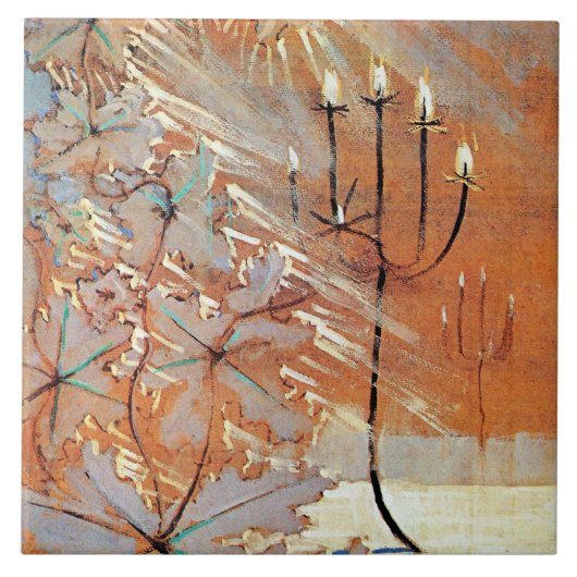 Winter (V) beroemd schilderij Tegeltje (Voorkant)