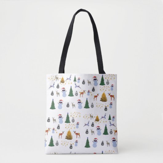 Winter Vakantie All-over-Print Canvas tas (Voorkant)