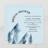 Winter Vakantie Bergen Bruids Douche Uitnodiging (Voorkant / Achterkant)