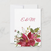 Winter Vakantie Bourgondië Poinsettia Datum Bespre Save The Date (Achterkant)