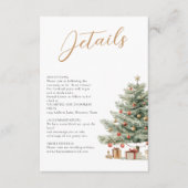 Winter Vakantie Bruiloft Details Informatiekaartje (Voorkant)