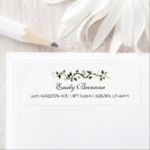 Winter Vakantie Bruiloft Holly Berry Retouradres Etiket (Insitu)