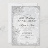 Winter Vakantie Bruiloft Jubileum Uitnodiging (Voorkant)