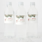 Winter Vakantie Deck de Halls Bruidsdouche Waterfles Etiket (Flessen)