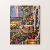 Winter Vakantie Egel Design Legpuzzel (Verticaal)