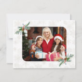 Winter Vakantie Foto Familie Kerstkaart Kaart (Achterkant)