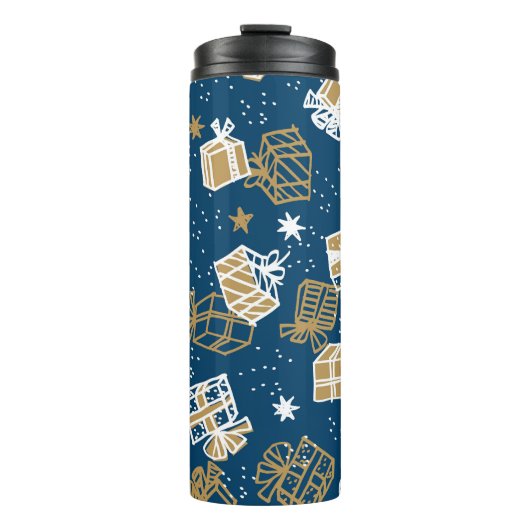 Winter vakantie geschenkdozen patroon thermosbeker (Voorkant)