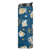 Winter vakantie geschenkdozen patroon thermosbeker (Gedraaid links)
