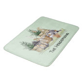 Winter Vakantie Gnome Rustieke Cabin Badmat (Gekanteld)