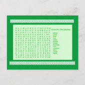 Winter Vakantie Groene Puzzel Feestdagenkaart (Voorkant)