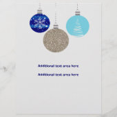 Winter Vakantie Hangend Ornament Evenement Flyer P (Achterkant)