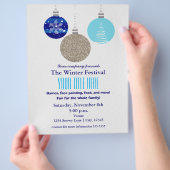 Winter Vakantie Hangend Ornament Evenement Flyer P (Hand)