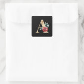 Winter vakantie initiaal sticker letter A (Tas)