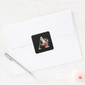 Winter vakantie initiaal sticker letter A (Envelop)