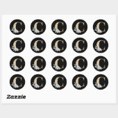 Winter vakantie initiaal sticker letter C (Vel)