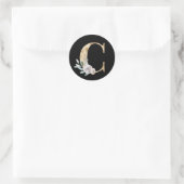 Winter vakantie initiaal sticker letter C (Tas)