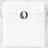 Winter vakantie initiaal sticker letter O (Tas)