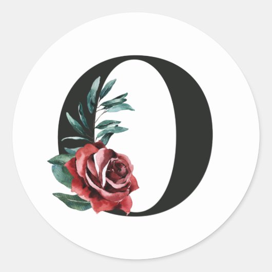 Winter vakantie initiaal sticker letter O (Voorkant)