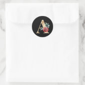 Winter vakantie initialen sticker letter A (Tas)