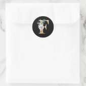 Winter vakantie initialen sticker letter F (Tas)