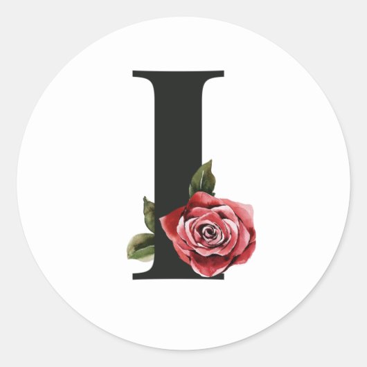 Winter vakantie initialen sticker letter I (Voorkant)