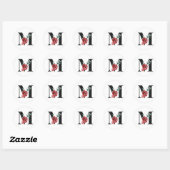 Winter vakantie initialen sticker letter M (Vel)