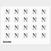 Winter vakantie initialen sticker letter N (Vel)