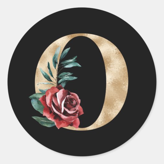 Winter vakantie initialen sticker letter O (Voorkant)