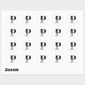 Winter vakantie initialen sticker letter P (Vel)